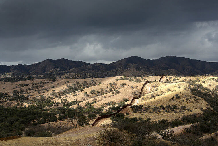 The Fence Between the US and Mexico Stretches Way Out Into Arizona