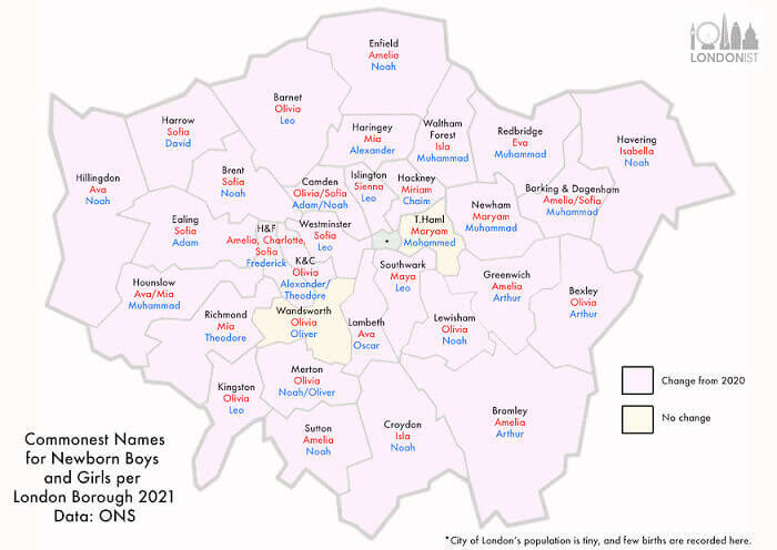 The Most Popular Baby Names In London