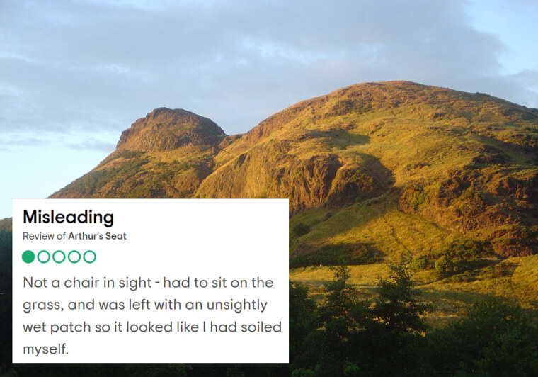 Arthur's Seat in Scotland Doesn't Actually Have Seats