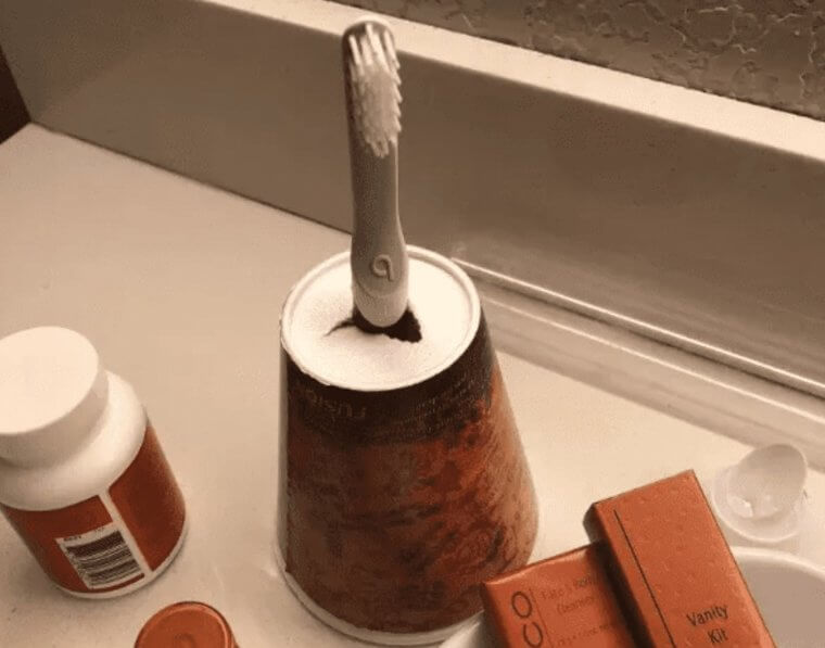 Not Enough Bathroom Counter Space? Make A DIY Toothbrush Holder
