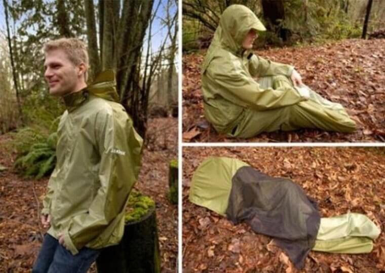 A Jacket, a Sleeping Bag, and a Tent