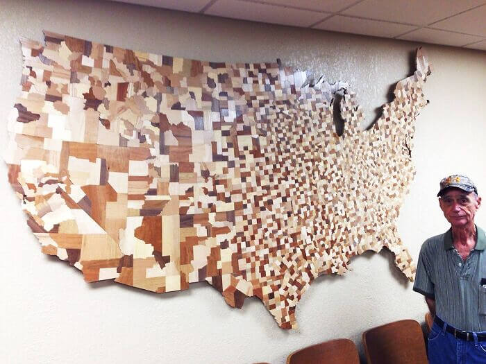 A Woodblock Map Of U. S. Counties