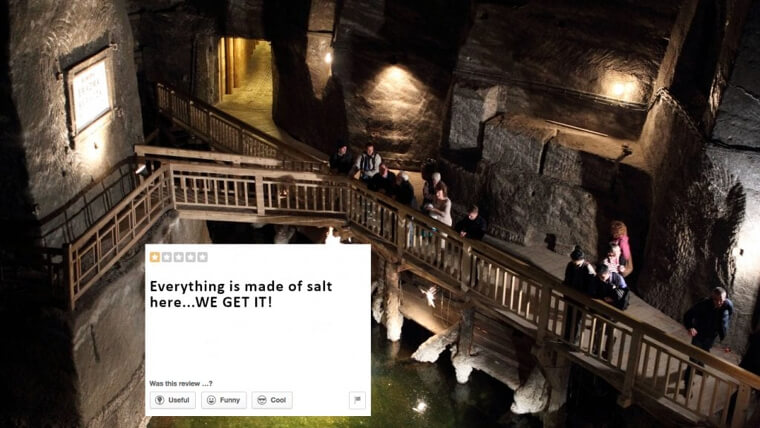 A Yelp Reviewer Was Unimpressed by Salt Sculptures in the Famous Wieliczka Salt Mine