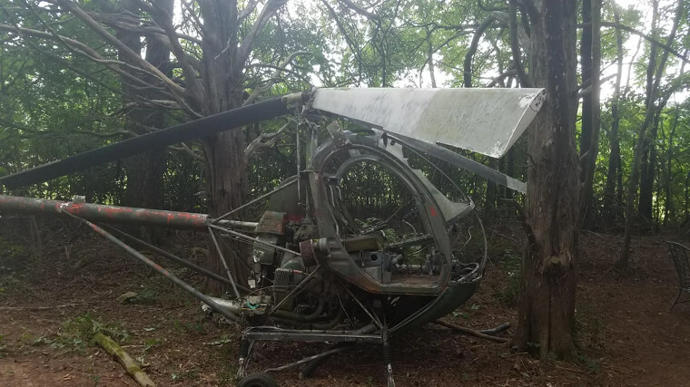 A Stripped-Out Helicopter