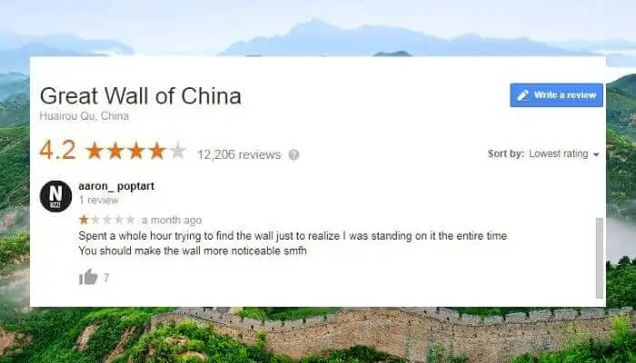 This Guy Clearly Didn't Do Any Research Before Visiting the Great Wall of China