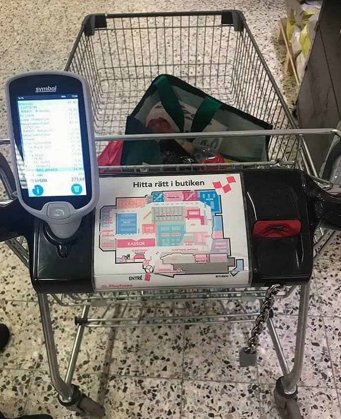 Shopping Carts Include Maps of the Grocery Store