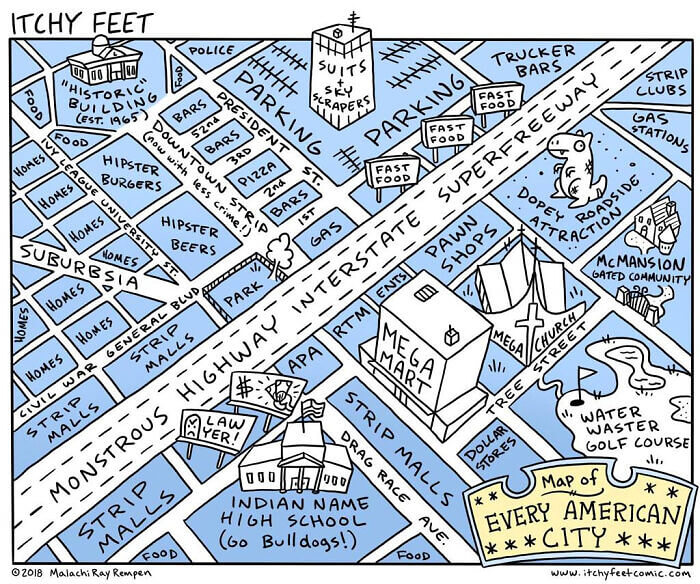 A Map Of "Every" American City