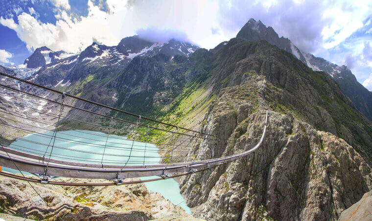 Trift Bridge, Switzerland - 558 Feet Over the Glaciers