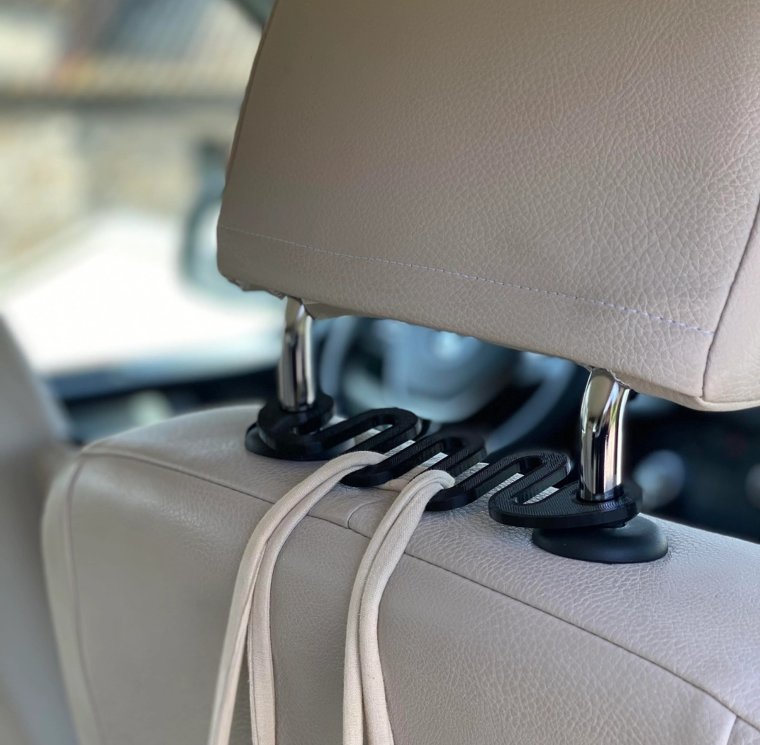 Keep Bags Tidy by Hanging on Carabiners or Hooks