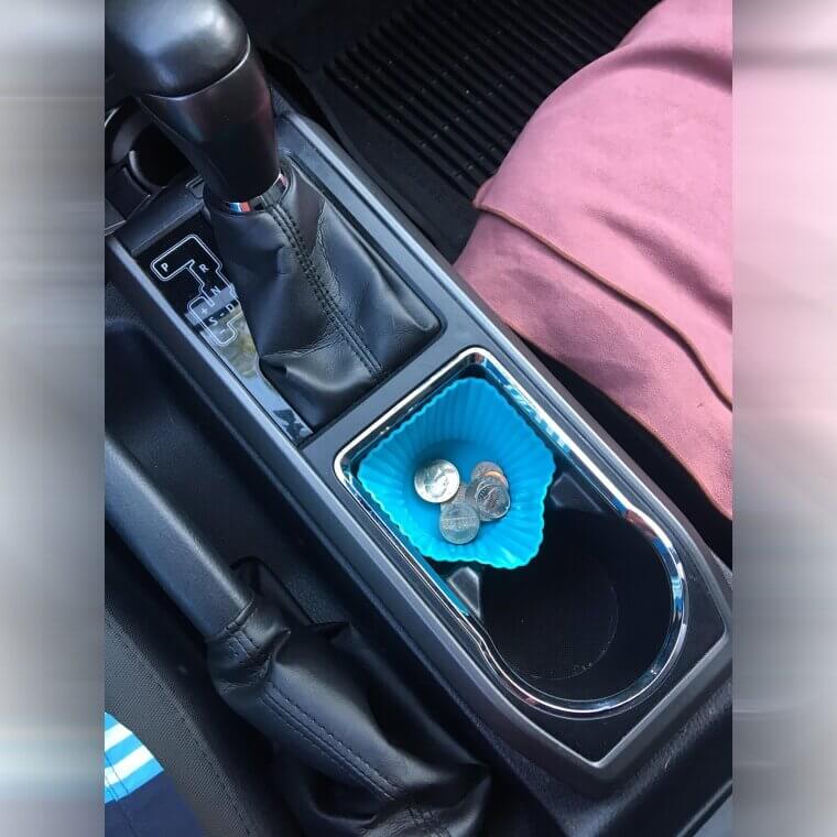 Place Cupcake Liners in Cup Holders